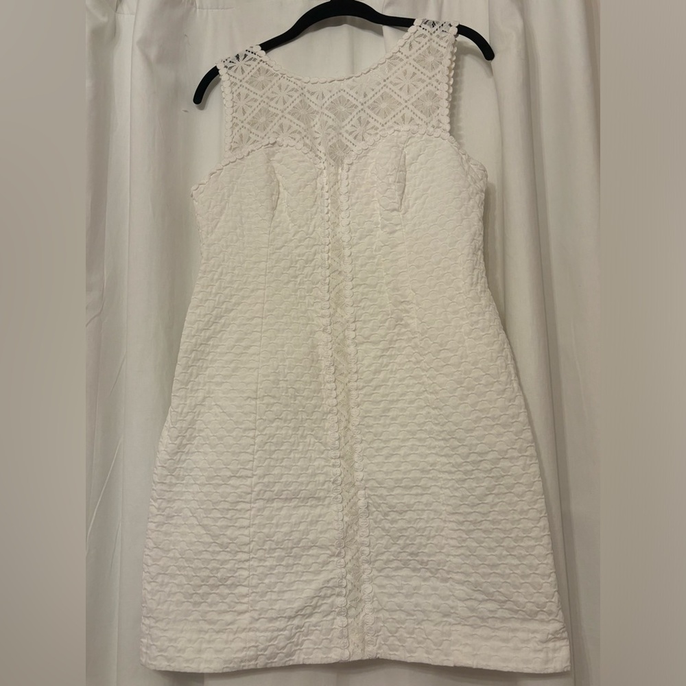 EUC Lilly Pulitzer Sofia Shift Dress Resort White Lace